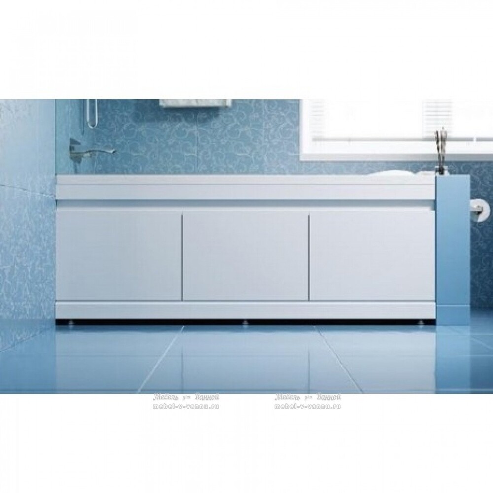 Экран под ванну 1,7 м МДФ SOFT Белый (3 двери откидные) Alavann