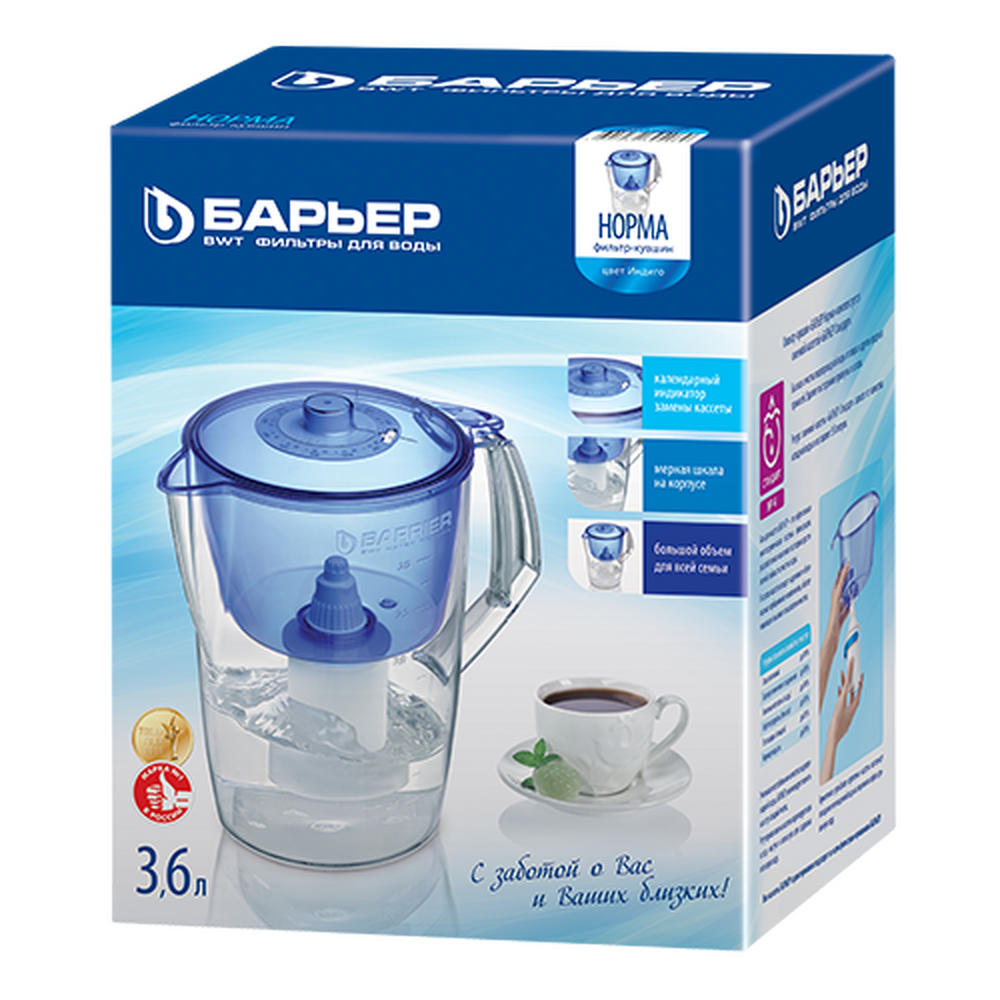 Фильтр-кувшин "Барьер-Норма" (малахит) (3,6л/1,6л) В042Р00