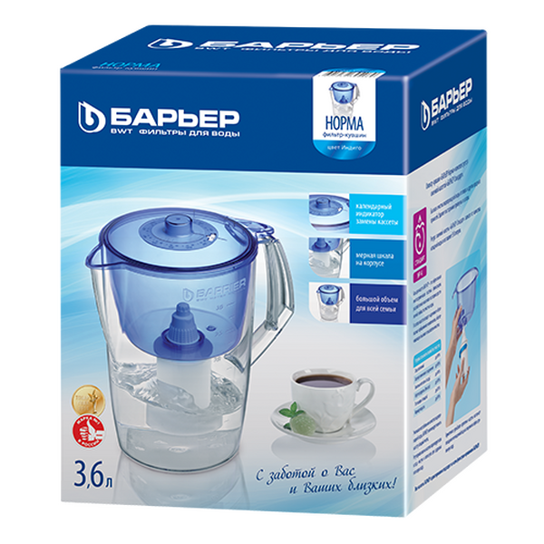 Фильтр-кувшин "Барьер-Норма" (малахит) (3,6л/1,6л) В042Р00
