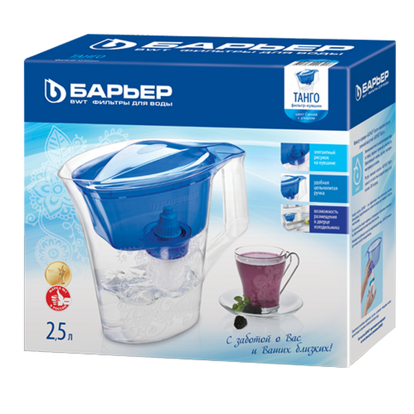 Фильтр-кувшин "Барьер-Танго" (пурпурный с узором) (2,5л/1,1л) В298Р00