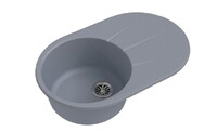 Мойка EWIGSTEIN Rund 50 F (серый металлик) 1 чаша+крыло 750*480мм