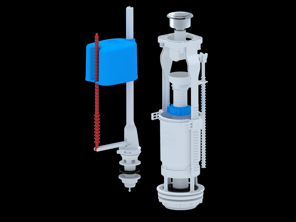 WC6550М Арматура с нижн подв 1/2 пласт эконом кнопка метал АНИ Пласт