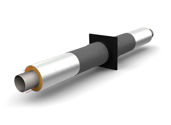 Неподвижная опора 108х5/315х16 ППУ-ПЭ ГОСТ 30732-2006 СОДК