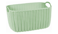 Корзинка "ВЯЗАНИЕ" 4л. Фисташковый 130х170х240мм ("М-пластика") (М 2380)