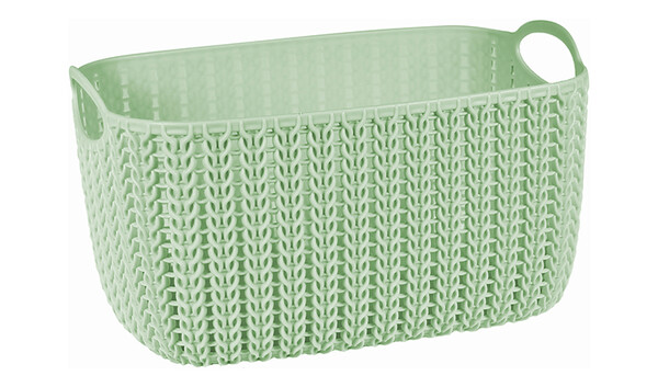 Корзинка "ВЯЗАНИЕ" 4л. Фисташковый 130х170х240мм ("М-пластика") (М 2380)