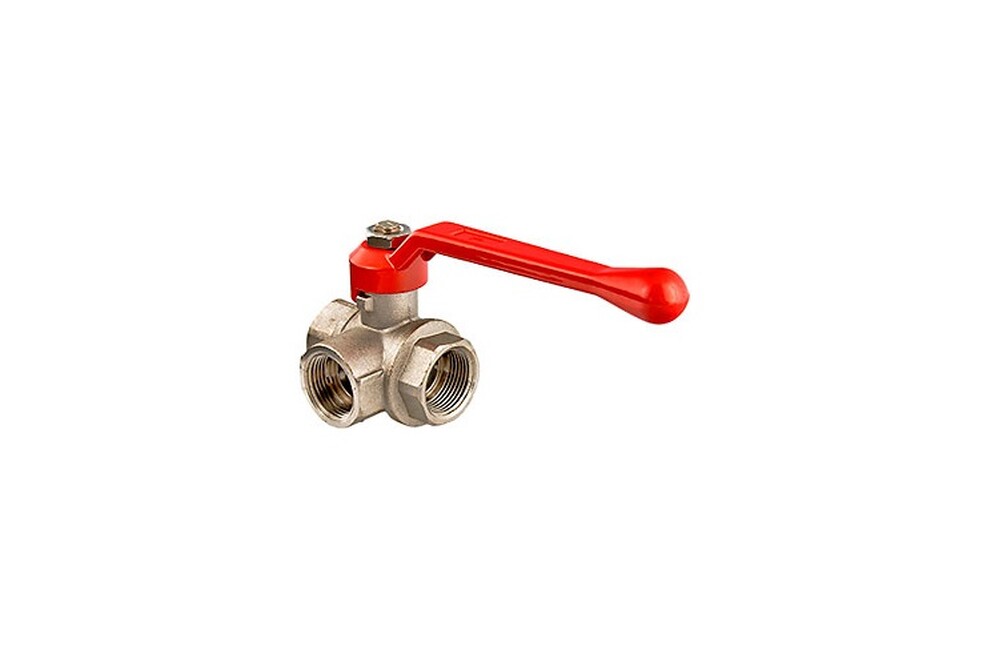 Кран 3-х ходовой VALTEC тип Т 1/2" г/г/г (VT.361.N.04)