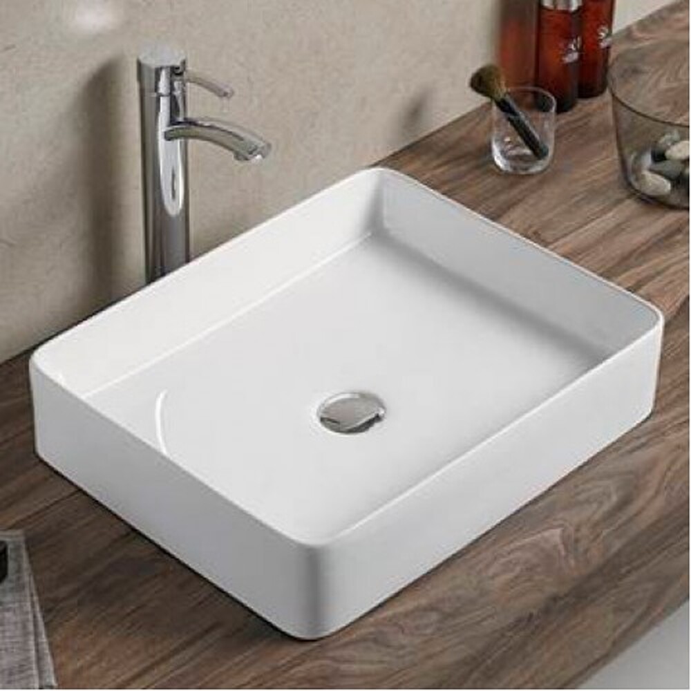 800-7050К Фигурный умывальник прямоугльный закругл. углы 500x405x110 MELANA