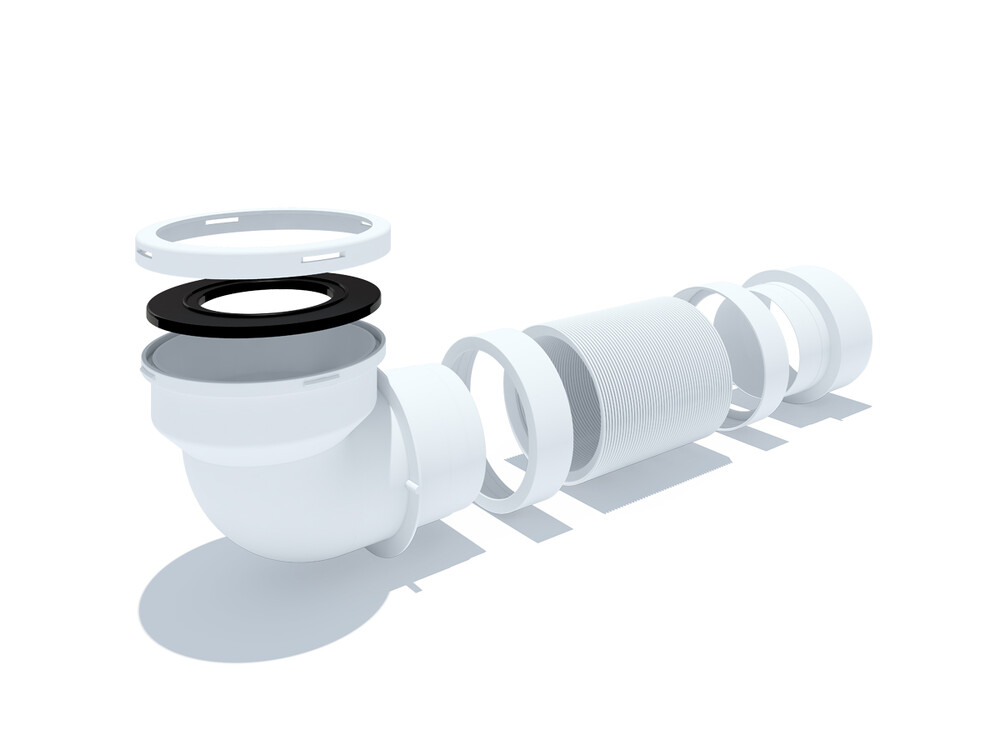 K712R Слив Ани для унитаза гибкий АНИ Пласт, L250-520мм