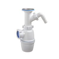 А-4205 Сифон бутылочный ОРИО 1 1/2" - 40, литой выпуск, с одним отводом