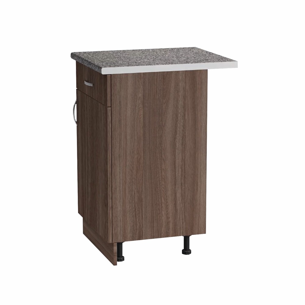 Рабочий стол 50 цвет Дуб темный (1 ящик) столешница Гранит SANTREK HOME (ЛДСП)