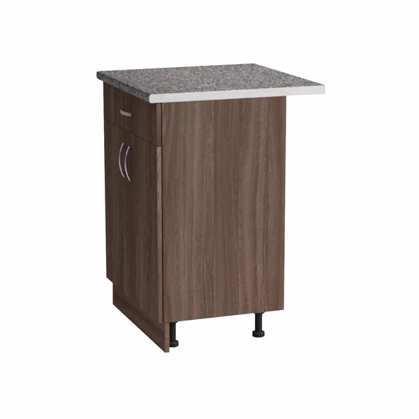 Рабочий стол 60 цвет Дуб темный (1 ящик) столешница Гранит SANTREK HOME (ЛДСП)