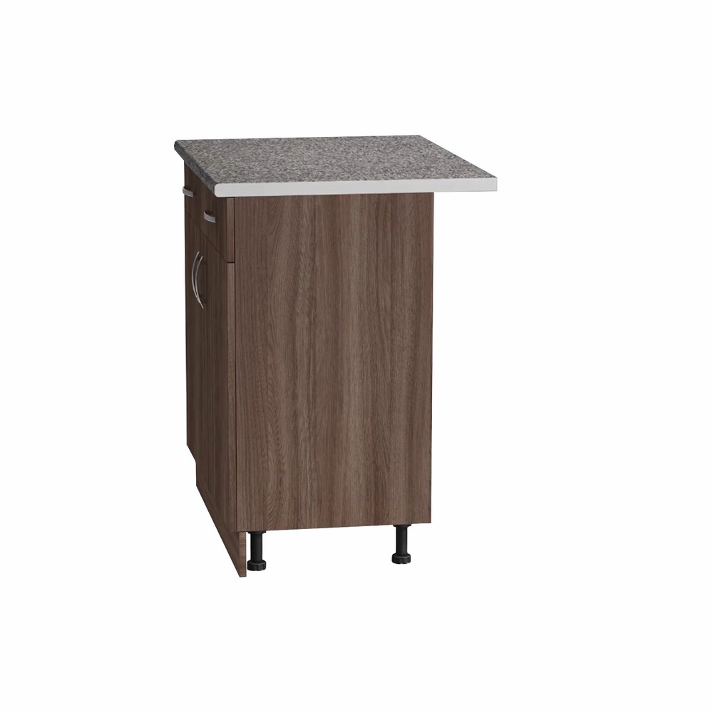 Рабочий стол 80 цвет Дуб темный (2 ящика) столешница Гранит SANTREK HOME (ЛДСП)