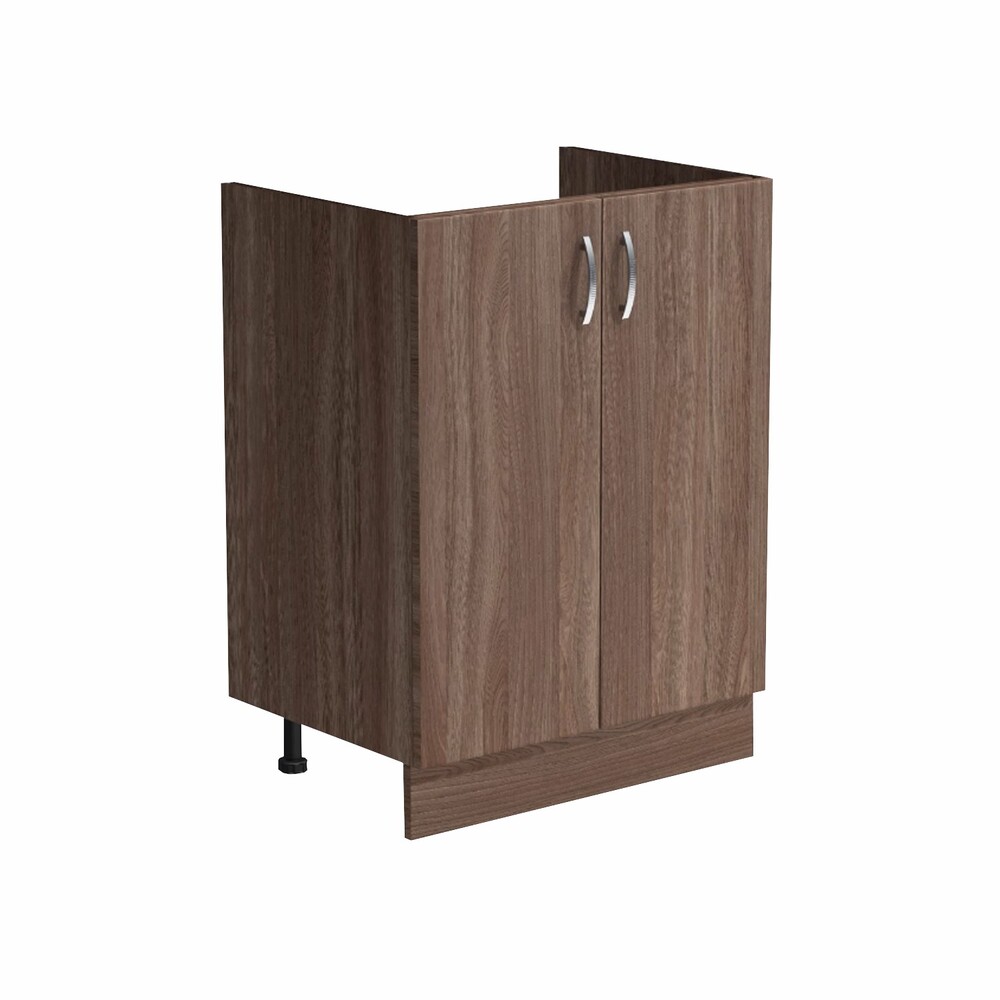 Тумба 80*60 цвет Дуб темный (2 дверцы) SANTREK HOME (ЛДСП)