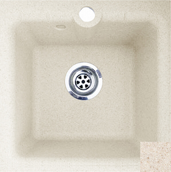 Мойка GRANICOM Frozen stone F2  410*410 мм (латте) (без сифона)