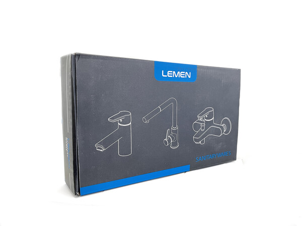 Смеситель Кухня Lemen 1/2 м/к, КРЕСТ, белый, на гайке (LD 91557W)