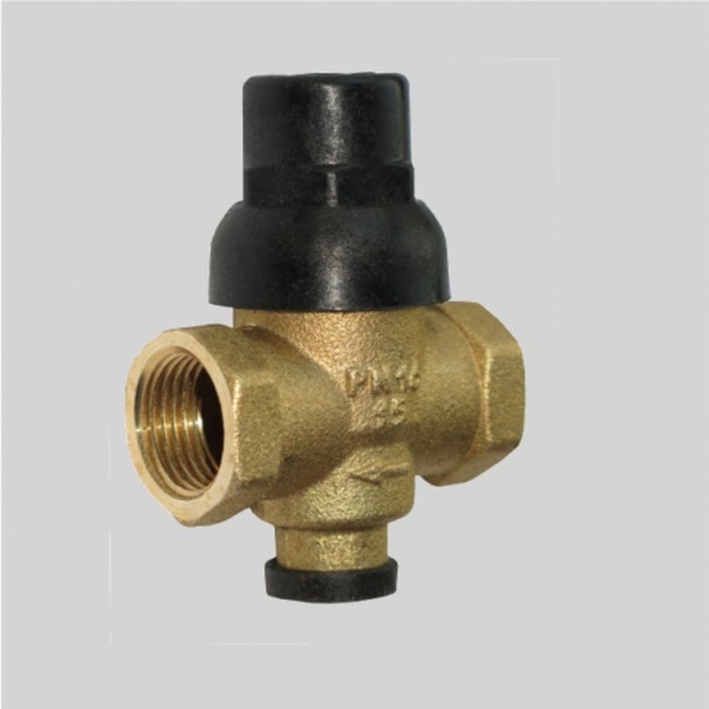 Регулятор давления воды лат. КРДВ Ду15 Ру16 квартирный с фильтром, под манометр ЦВЕТЛИТ