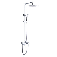 2414 Смеситель Ванна LEDEME с душевой стойкой d-35 тропическим душем