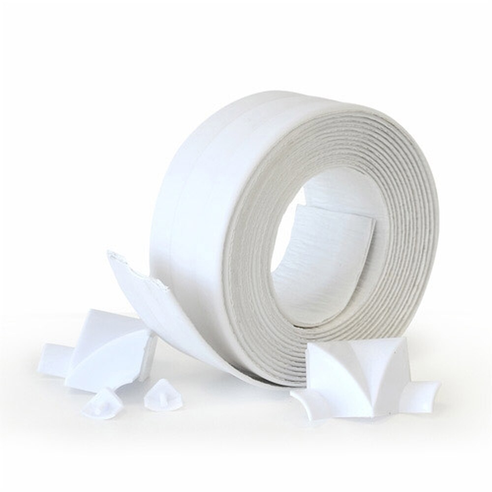 Бордюрная лента с 2 уголками д/раковин и ванн 3,35м х 38мм (фигурная) 4 Walls STB570B