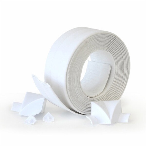 Бордюрная лента с 2 уголками д/раковин и ванн 3,35м х 38мм (фигурная) 4 Walls STB570B