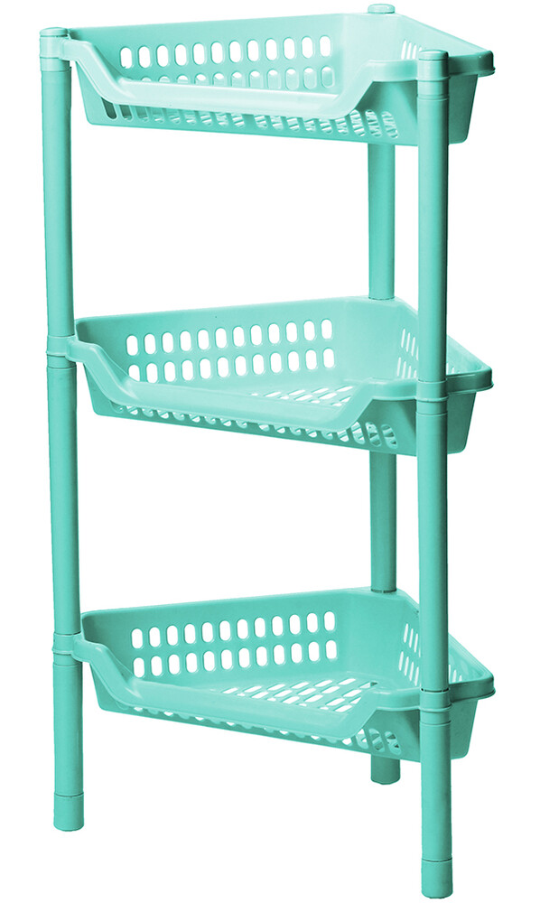 Полка угловая ЕВРО 3 секц, Фисташковый 38,5х26,5х68 ("М-пластика") (М 2756)