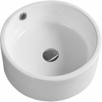 800-7076 Фигурный умывальник накладной круглый 415x415x165 MELANA