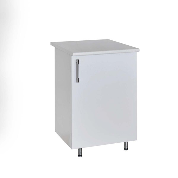 Рабочий стол 50 Серебристый металлик фасад МДФ столешница цвет (САХАРА) SANTREK HOME