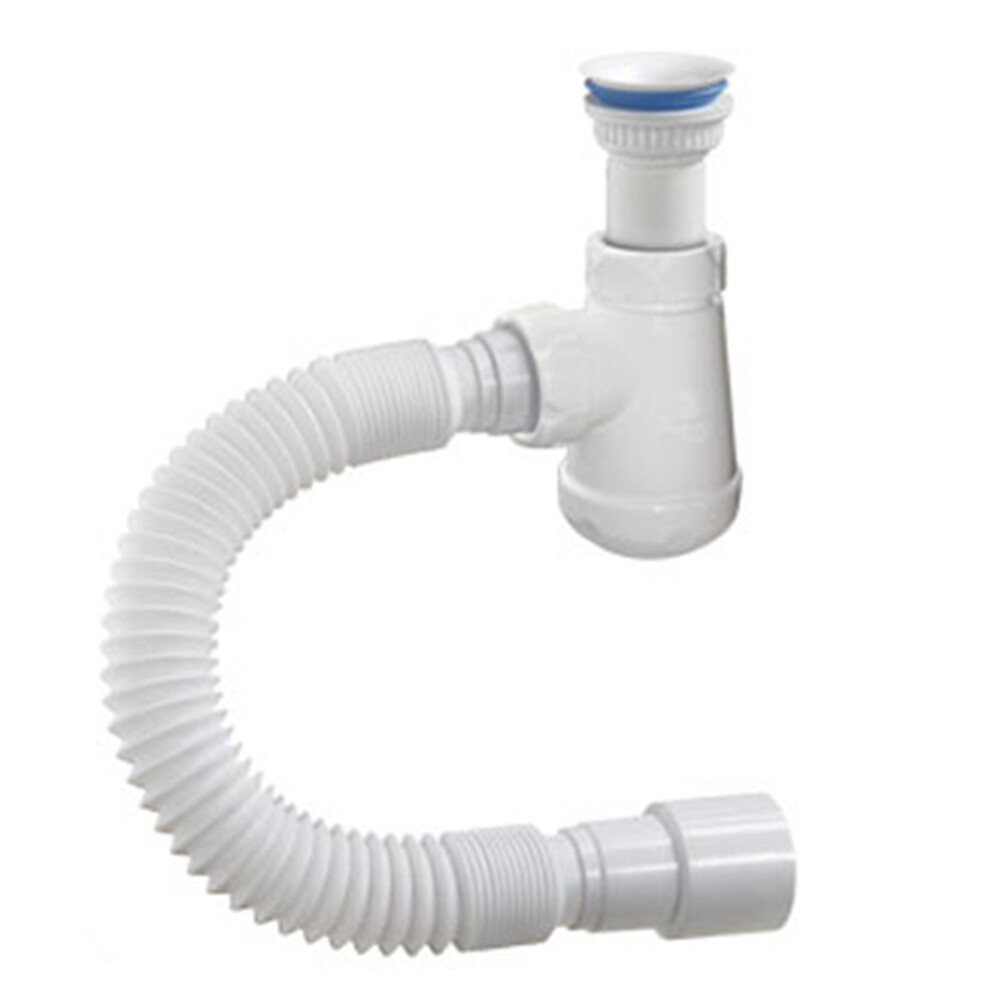 АВ-71059 Сифон бутылочный ОРИО 1 1/4" х 40 с пласт.выпуском D=63 ммх40 , с гибкой трубой 40-40/50 ***РАСПРОДАЖА