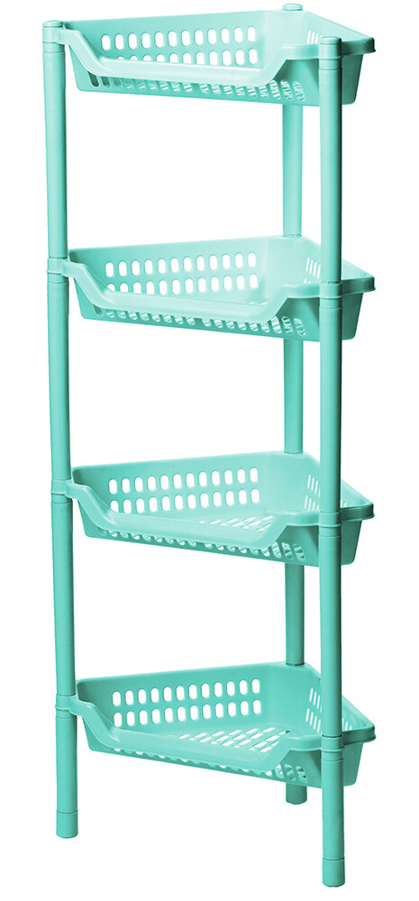 Полка угловая ЕВРО 4 секц, Фисташковый 38,5х26,5х94,2 ("М-пластика") (М 2757)