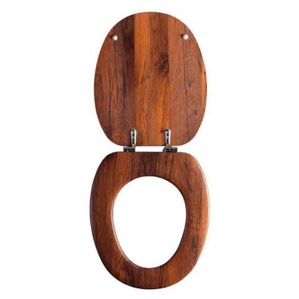 Сиденье д/унитаза МДФ/ МИКРОЛИФТ ОРИО КД-06м Дуб Сокальский (377х432мм ,  межосевое 90-175мм)