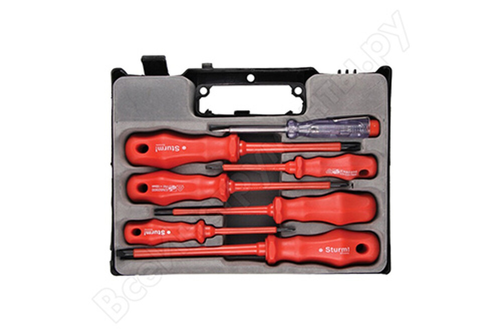 1040-01-SSЕ Набор отверток диэлектрических 7 шт, кейс пластик Sturm!