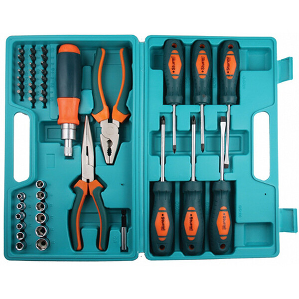 1040-02-SS7 Набор инструмента 45 ПРЕДМЕТОВ, ХРОМ-ВАНАДИЙ Sturm!