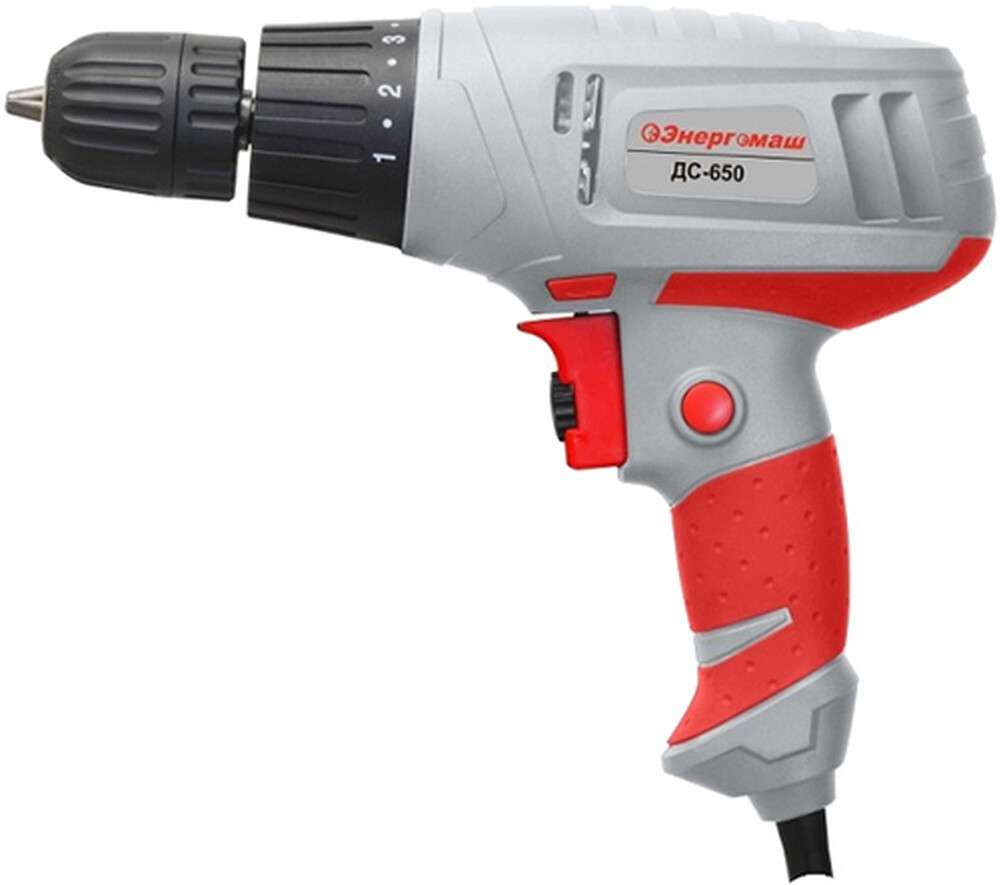 ДС-650 Дрель-шуруповерт электрическая ЭНЕРГОМАШ, быстрозажимной патрон, 650Вт, 0-750 об/мин
