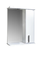 Зеркало-шкаф SANTREK HOME "Марта-50" (Белый) с подсветкой Правый 500*725*180