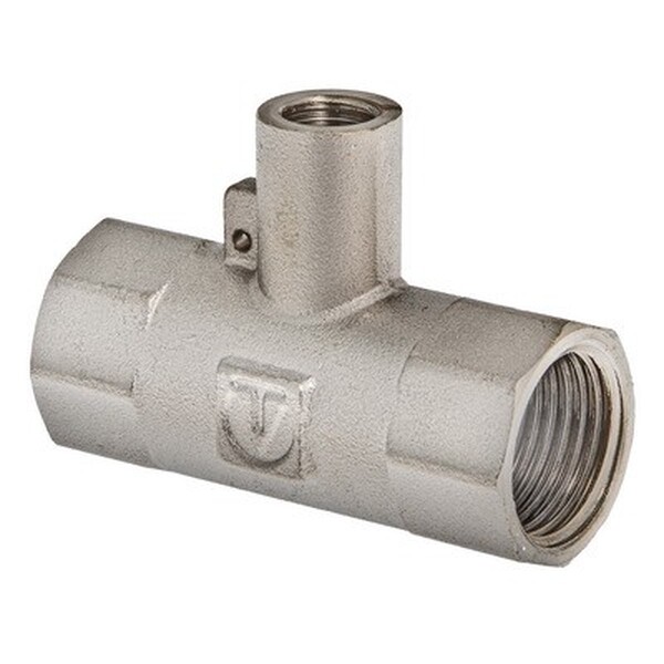 Тройник 1" - М10" - 1" г/г/г VALTEC под датчик теплосчётчика (VTr.250.N.0006)