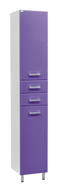 Пенал SANTREK HOME "Марта-30" (Фиолетовый) 2 двери 2 ящика с корзиной Правый 300х1900х350 *