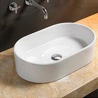 800-A110 (852) Фигурный умывальник накладной овал 555x350x140 MELANA