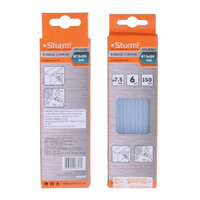 7010-05-06S Клеевые стержни д/пистолета 6 шт.,ПРОЗРАЧН.цв.,разм.7,5х150мм, Sturm!