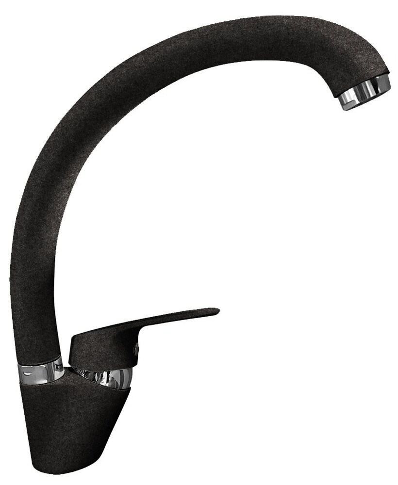 Смеситель Кухня QUARZ GRANFEST  Z3323 d=35 боковой (черный)