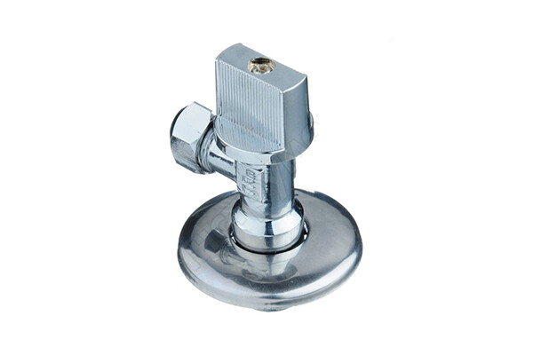 Кран угловой 1/2-3/8 с цангой на 10 мм с отраж 723 L86