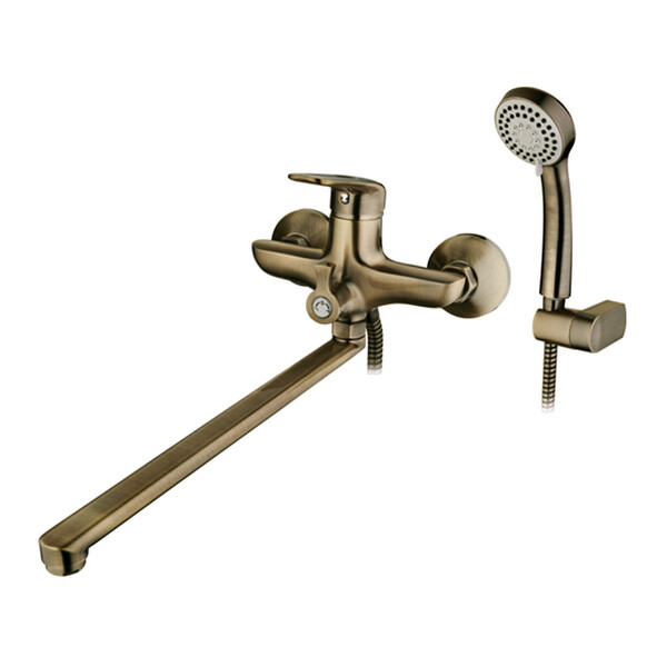 2248С Смеситель Ванна LEDEME шар. d35 дл излив, дивертор в корпусе (БРОНЗА)