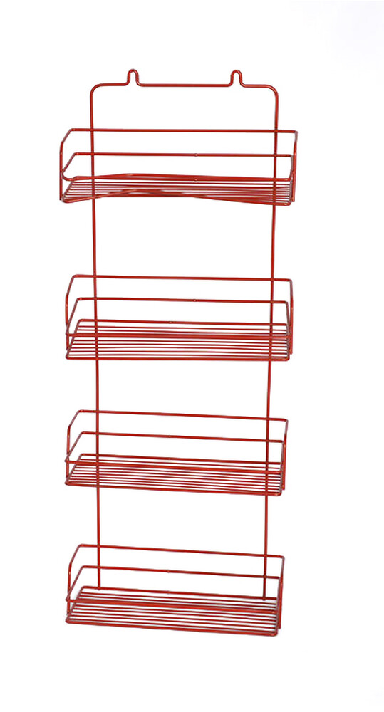 Полка прямая 4 яруса 8217-4 СТК (красная) РОССИЯ