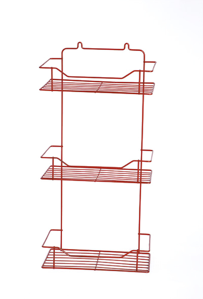 Полка прямая 3 яруса 8214-3 СТК (красная) РОССИЯ