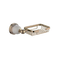 3602G-1/L Мыльница металл настенная (решетка) (керамика/золото)