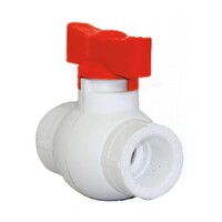 Кран шар. 20 РУЧКА БАБОЧКА КРАСНАЯ PP-R RTP (10) 14976