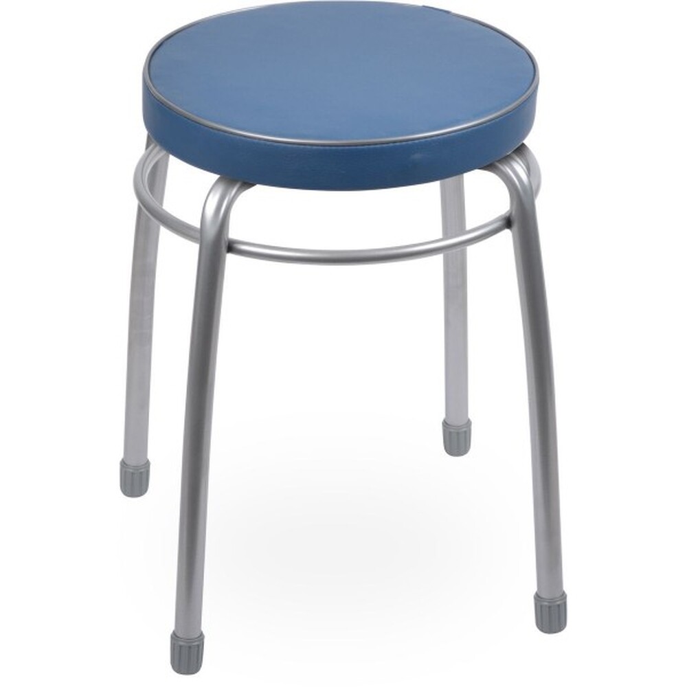 Табурет Фабрик 1 КРУГ винилискожа Синий ТФ01/СИ NIKA*