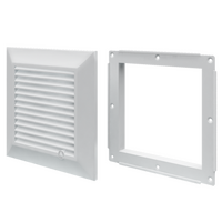 Решетка вентиляционная DOSPEL DUO SMART 135 fi 100 174х174 с выходом под фланец 100мм (разборная) (007-4178)