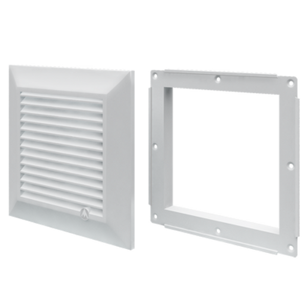 Решетка вентиляционная DOSPEL DUO SMART 135 fi 100 174х174 с выходом под фланец 100мм (разборная) (007-4178)