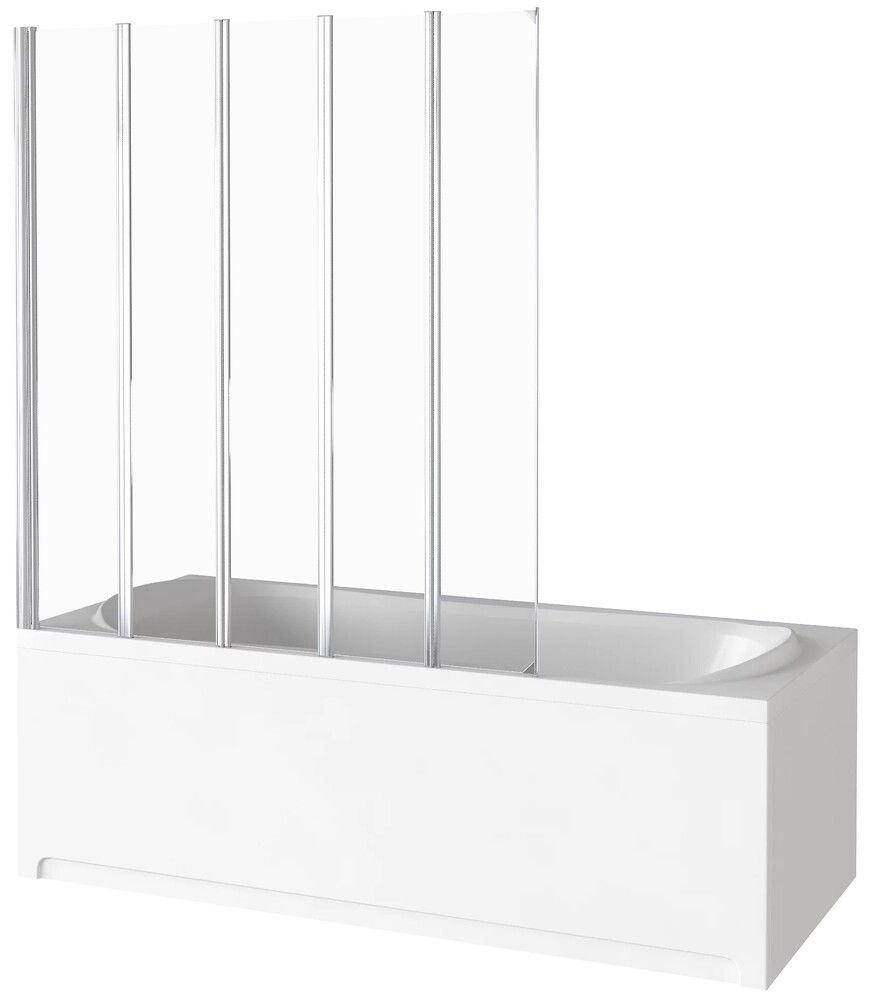 Шторка SCREEN GR5-120-C-CH (4 ств.складная,стекло Прозрачное 6 мм) GOOD DOOR  ПД00082