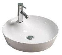 800-78111 (А432 ) Фигурный умывальник накладной круглый 440x130 MELANA