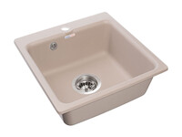 Мойки GRANFEST SMART SM430 (мрамор) 1-чаша 432х432мм ПЕСОЧНЫЙ (без сифона)